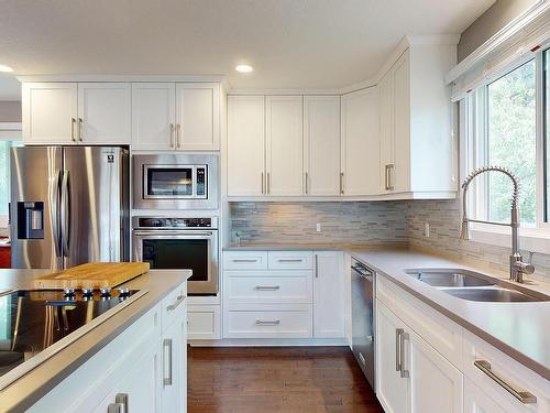 8611 Buena Vista Road, Edmonton, AB - Indoor Photo Showing Kitchen With Stainless Steel Kitchen With Double Sink With Upgraded Kitchen