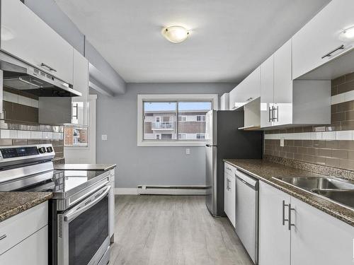 8 6135 98 Avenue, Edmonton, AB - Indoor Photo Showing Kitchen With Double Sink