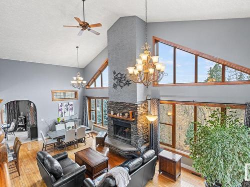 37 55312 Rge Road 241, Rural Sturgeon County, AB - Indoor Photo Showing Living Room With Fireplace