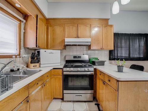 9531 109A Avenue, Edmonton, AB - Indoor Photo Showing Kitchen With Double Sink