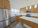 Main 5715 Hawthorn Common, Edmonton, AB  - Indoor Photo Showing Kitchen With Stainless Steel Kitchen With Double Sink With Upgraded Kitchen 