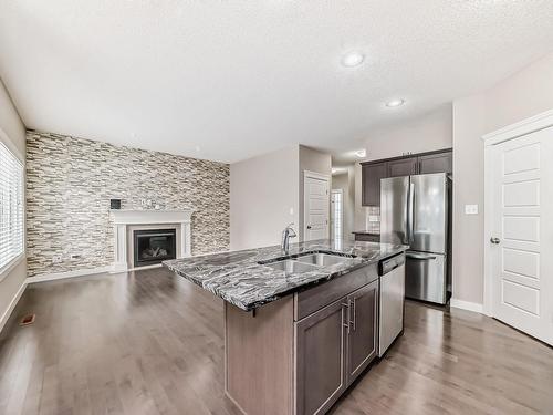 3855 170 Avenue, Edmonton, AB - Indoor Photo Showing Kitchen With Stainless Steel Kitchen With Double Sink With Upgraded Kitchen