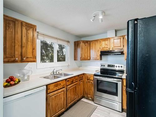 5957 40 Avenue, Edmonton, AB - Indoor Photo Showing Kitchen With Double Sink