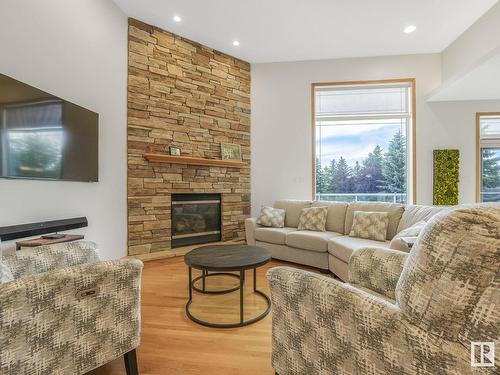 235 161 Avenue, Edmonton, AB - Indoor Photo Showing Living Room With Fireplace