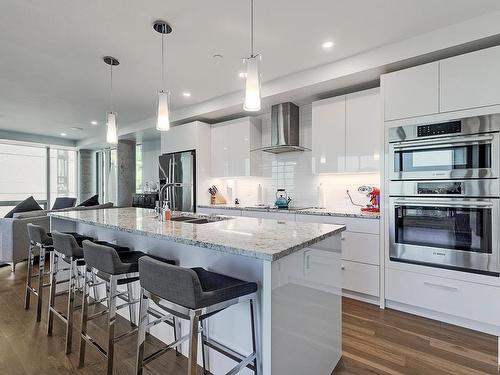 801 11969 Jasper Avenue, Edmonton, AB - Indoor Photo Showing Kitchen With Upgraded Kitchen