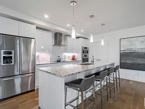 801 11969 Jasper Avenue, Edmonton, AB - Indoor Photo Showing Kitchen With Upgraded Kitchen