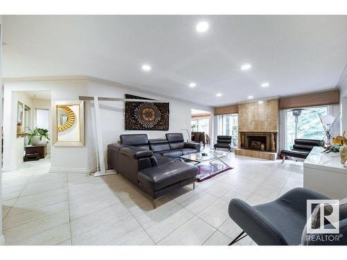 4 14812 45 Avenue, Edmonton, AB - Indoor Photo Showing Other Room With Fireplace