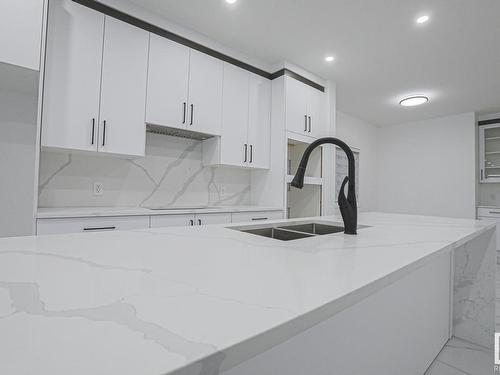 13920 109B Avenue, Edmonton, AB - Indoor Photo Showing Kitchen With Double Sink With Upgraded Kitchen