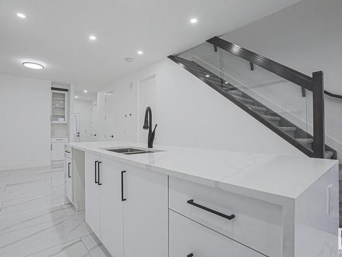 13920 109B Avenue, Edmonton, AB - Indoor Photo Showing Kitchen With Double Sink