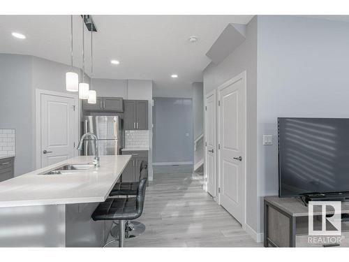 215 41 Avenue, Edmonton, AB - Indoor Photo Showing Kitchen With Stainless Steel Kitchen With Double Sink With Upgraded Kitchen