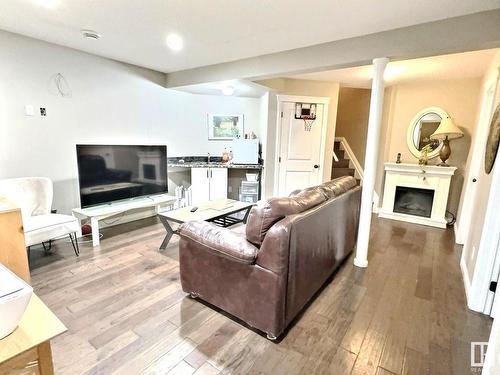 21928 97 Avenue, Edmonton, AB - Indoor Photo Showing Living Room With Fireplace