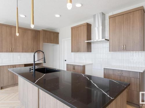 126 Canter Wynd, Sherwood Park, AB - Indoor Photo Showing Kitchen With Double Sink