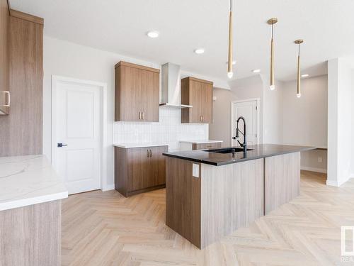 126 Canter Wynd, Sherwood Park, AB - Indoor Photo Showing Kitchen With Double Sink With Upgraded Kitchen