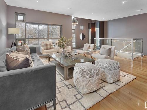 9803 145 Street, Edmonton, AB - Indoor Photo Showing Living Room