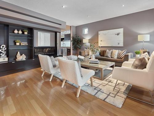 9803 145 Street, Edmonton, AB - Indoor Photo Showing Living Room