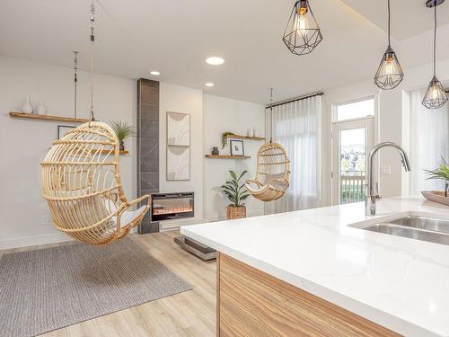 4036 208 Street, Edmonton, AB - Indoor Photo Showing Kitchen With Double Sink