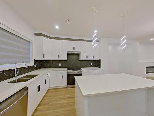 28 10 Salisbury Way, Sherwood Park, AB - Indoor Photo Showing Kitchen With Double Sink With Upgraded Kitchen