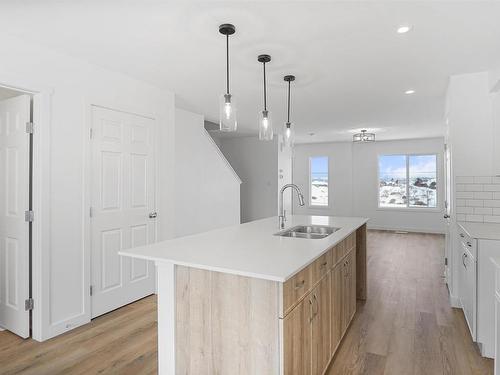 147 Jennifer Crescent, St. Albert, AB - Indoor Photo Showing Kitchen With Double Sink