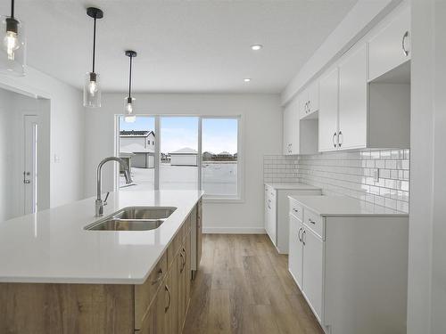 69 Jennifer Crescent, St. Albert, AB - Indoor Photo Showing Kitchen With Double Sink With Upgraded Kitchen