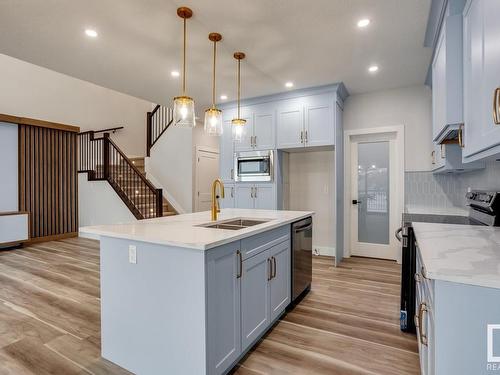 6257 19 Street Ne, Rural Leduc County, AB - Indoor Photo Showing Kitchen With Double Sink With Upgraded Kitchen