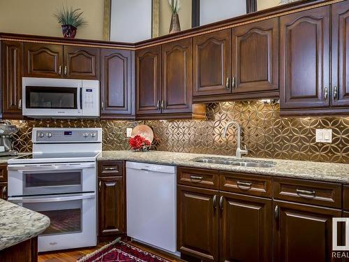 58 929 Picard Drive, Edmonton, AB - Indoor Photo Showing Kitchen With Double Sink