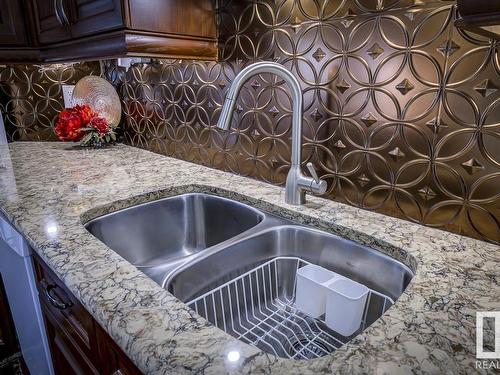 58 929 Picard Drive, Edmonton, AB - Indoor Photo Showing Kitchen With Double Sink