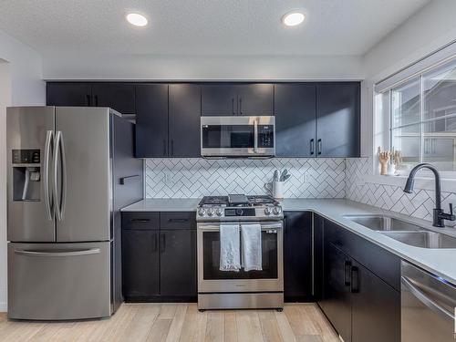 29 1110 Daniels Link, Edmonton, AB - Indoor Photo Showing Kitchen With Double Sink With Upgraded Kitchen