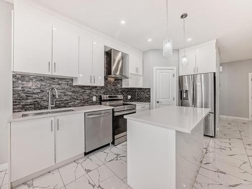 3817 46 Avenue, Beaumont, AB - Indoor Photo Showing Kitchen With Upgraded Kitchen