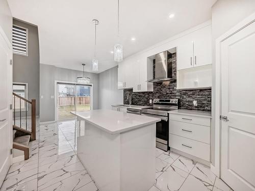 3817 46 Avenue, Beaumont, AB - Indoor Photo Showing Kitchen With Upgraded Kitchen