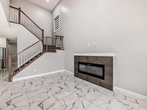 3817 46 Avenue, Beaumont, AB - Indoor With Fireplace