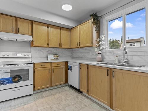 4424 33A Avenue, Edmonton, AB - Indoor Photo Showing Kitchen With Double Sink