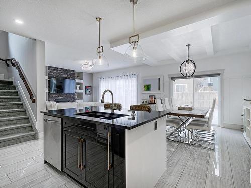 3366 Chickadee Drive, Edmonton, AB - Indoor Photo Showing Kitchen With Double Sink