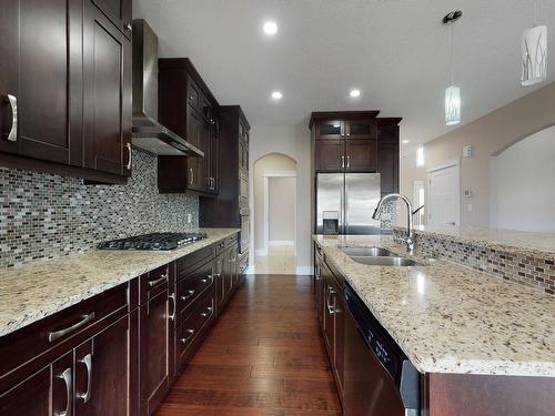 4160 Charles Link, Edmonton, AB - Indoor Photo Showing Kitchen With Double Sink With Upgraded Kitchen