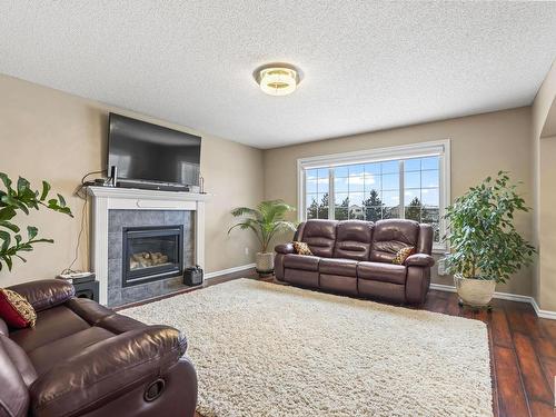 17632 87 Street, Edmonton, AB - Indoor Photo Showing Living Room With Fireplace