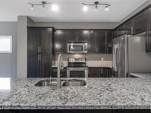 21932 97 Avenue, Edmonton, AB - Indoor Photo Showing Kitchen With Double Sink With Upgraded Kitchen