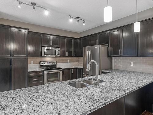 21932 97 Avenue, Edmonton, AB - Indoor Photo Showing Kitchen With Double Sink With Upgraded Kitchen