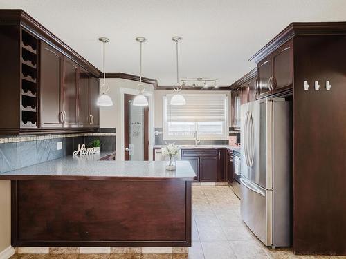 12812 47 Street, Edmonton, AB - Indoor Photo Showing Kitchen With Stainless Steel Kitchen With Upgraded Kitchen