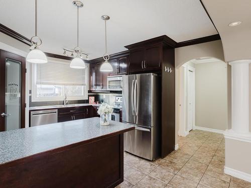 12812 47 Street, Edmonton, AB - Indoor Photo Showing Kitchen With Stainless Steel Kitchen