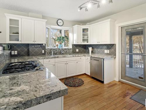 7326 111 Avenue, Edmonton, AB - Indoor Photo Showing Kitchen With Double Sink With Upgraded Kitchen