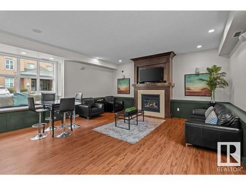 55 655 Watt Boulevard, Edmonton, AB - Indoor Photo Showing Living Room With Fireplace