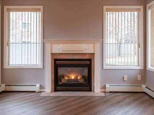 124 9730 174 Street, Edmonton, AB - Indoor Photo Showing Living Room With Fireplace