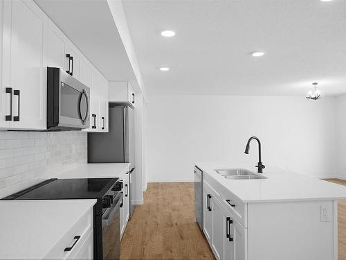 17 905 172 Street, Edmonton, AB - Indoor Photo Showing Kitchen With Double Sink