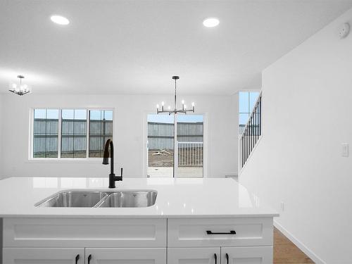 17 905 172 Street, Edmonton, AB - Indoor Photo Showing Kitchen With Double Sink