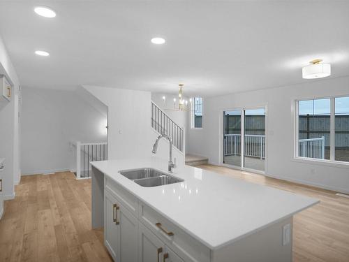 18 905 172 Street, Edmonton, AB - Indoor Photo Showing Kitchen With Double Sink