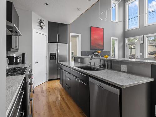 9441 101 Street, Edmonton, AB - Indoor Photo Showing Kitchen With Double Sink With Upgraded Kitchen