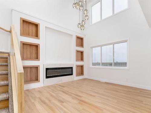 76 Edgefield Way, St. Albert, AB - Indoor With Fireplace