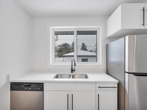 14216 58 Street, Edmonton, AB - Indoor Photo Showing Kitchen With Double Sink