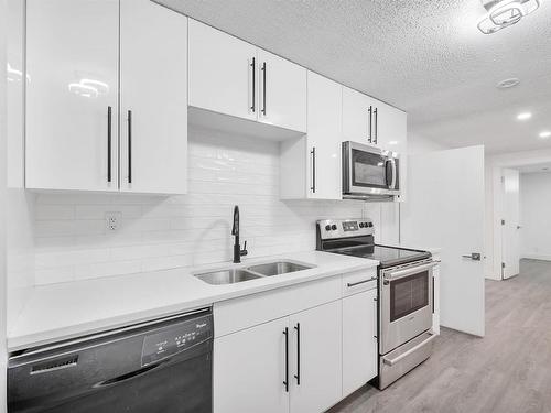 14216 58 Street, Edmonton, AB - Indoor Photo Showing Kitchen With Double Sink With Upgraded Kitchen