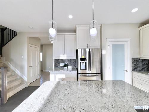 16607 18 Avenue, Edmonton, AB - Indoor Photo Showing Kitchen With Upgraded Kitchen