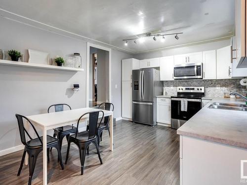 3619 111 Avenue, Edmonton, AB - Indoor Photo Showing Kitchen With Double Sink With Upgraded Kitchen